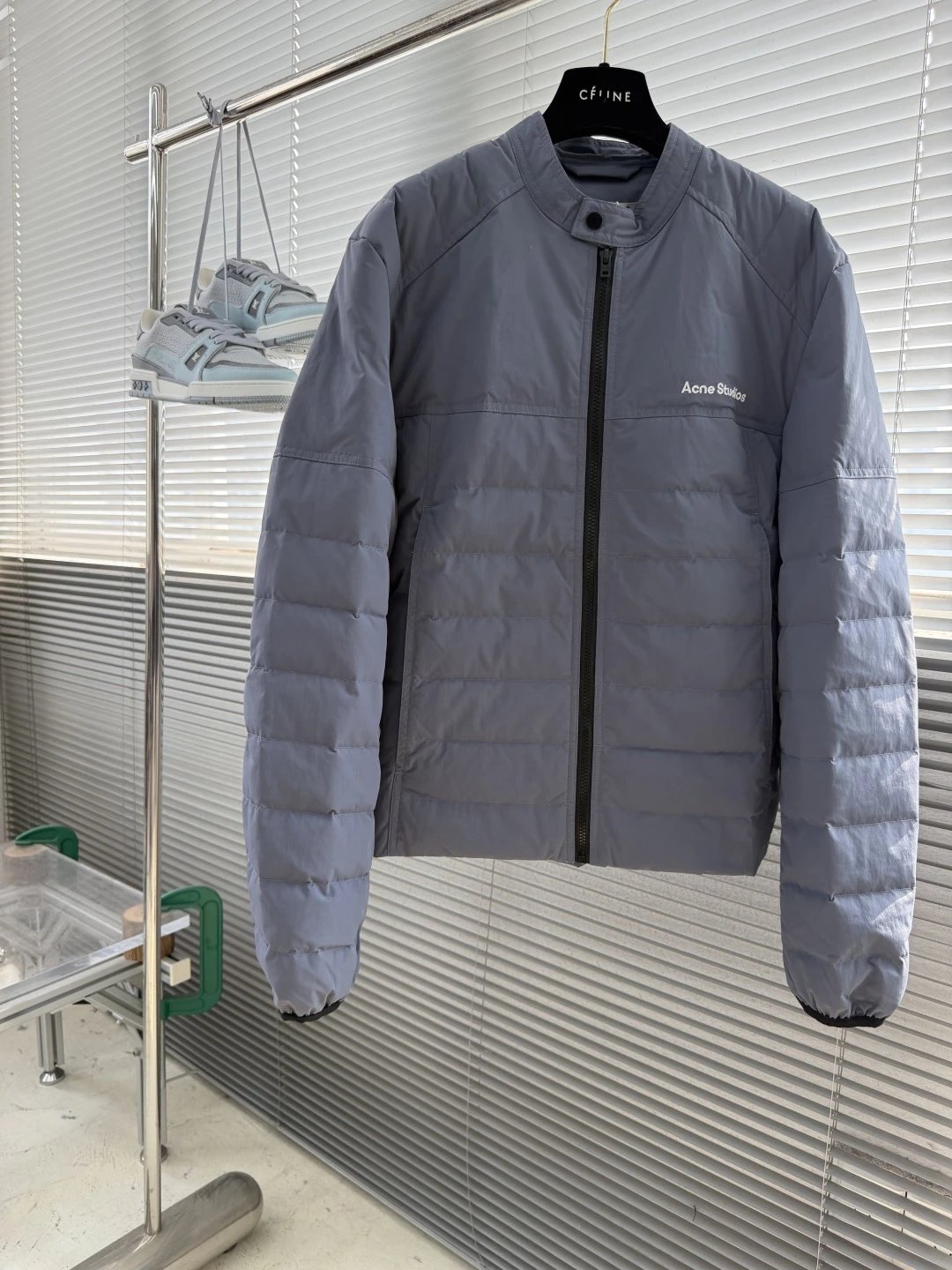 Acne Studios Gray Quilted Puffer Jacket