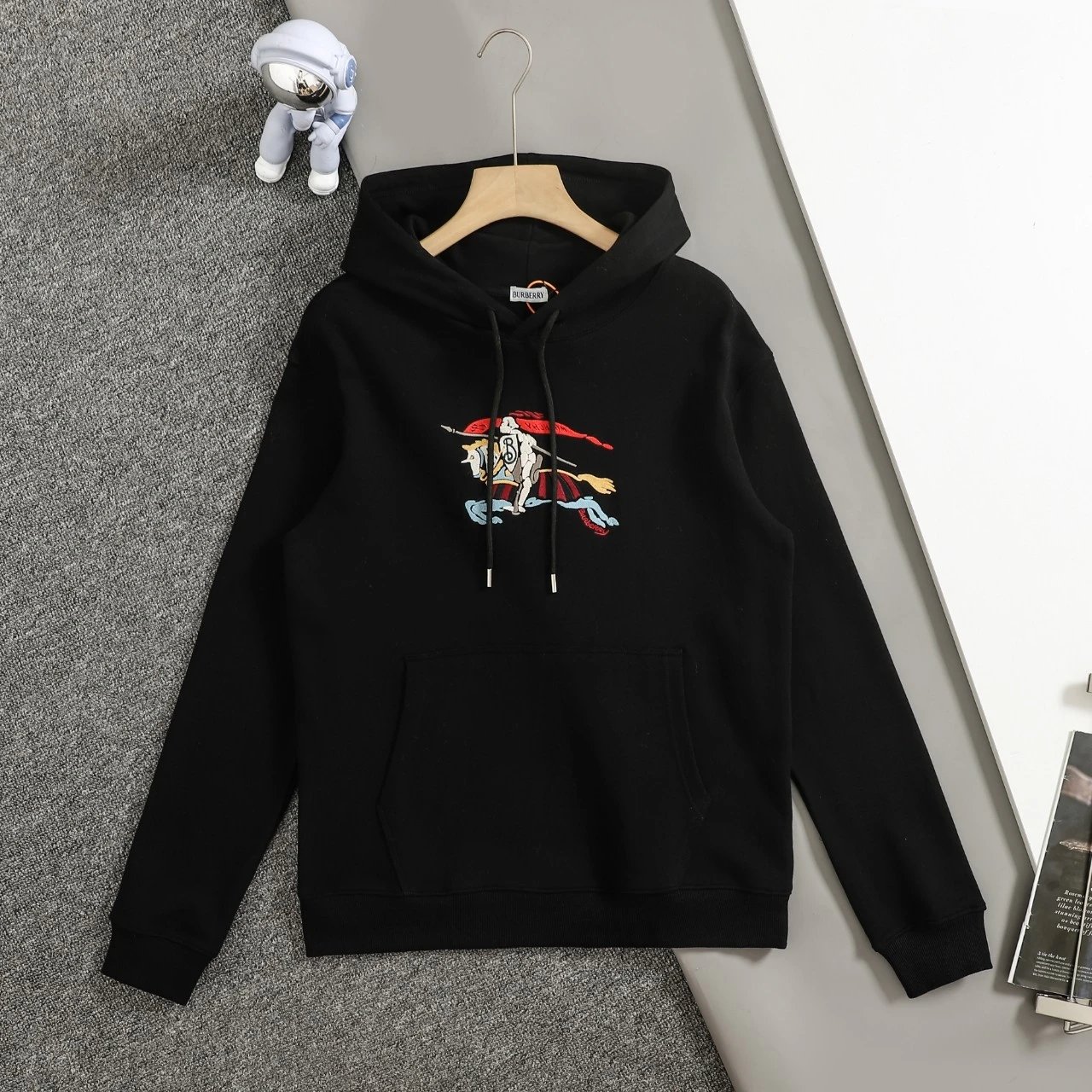 Burberry Hooded sweatshirts with logo patch or embroidered equestrian motif — 4-2