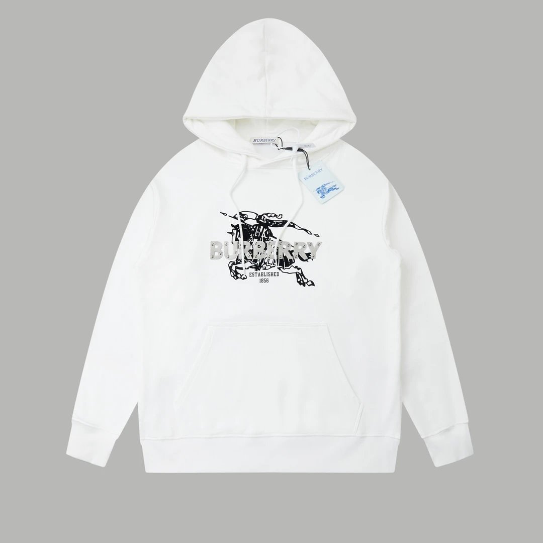 Burberry Hooded sweatshirts with logo patch or embroidered equestrian motif — 18