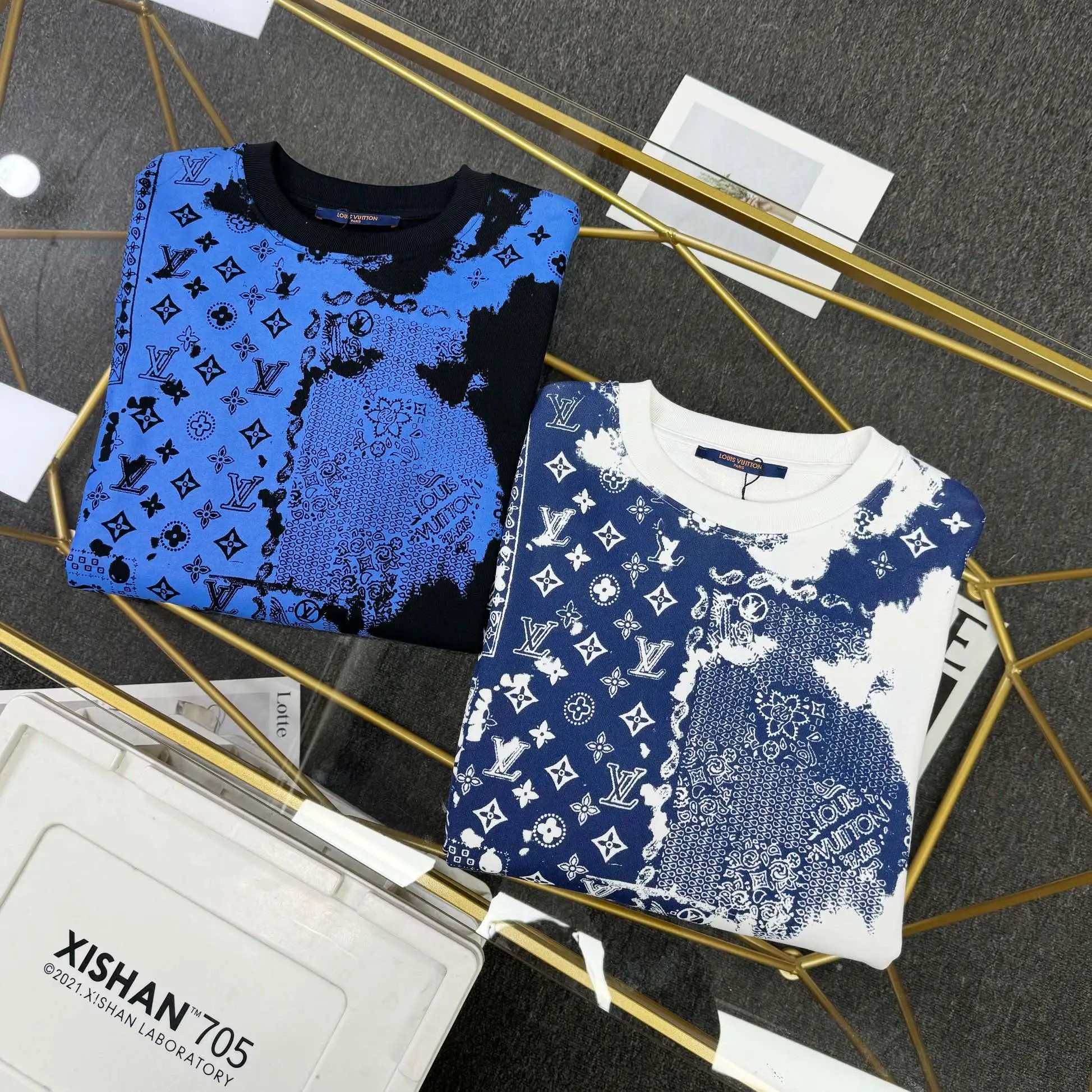 Louis Vuitton Bandana Print Navy White Oversized Sweatshirt