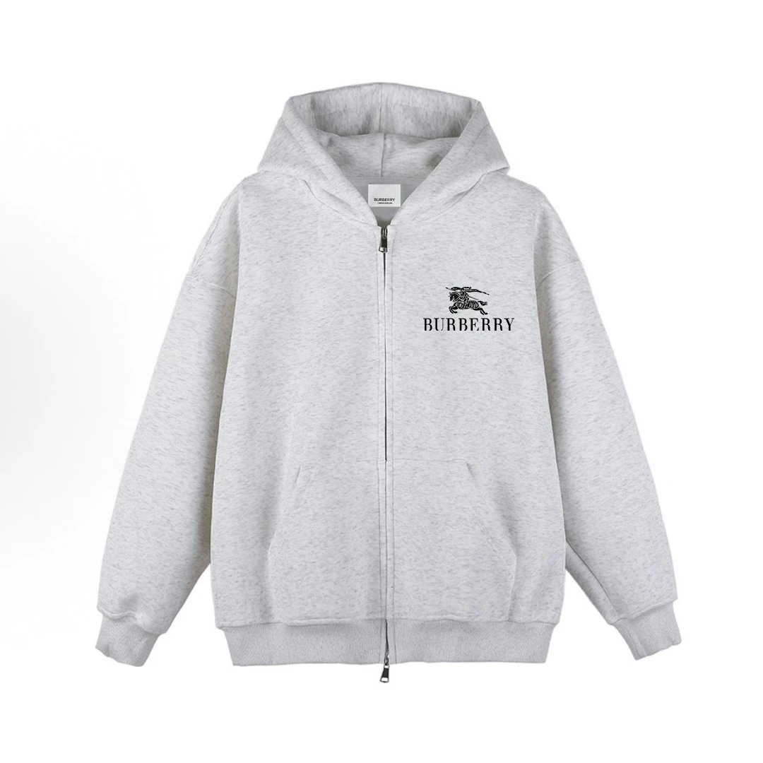 Burberry Hooded sweatshirts with logo patch or embroidered equestrian motif — 13-3