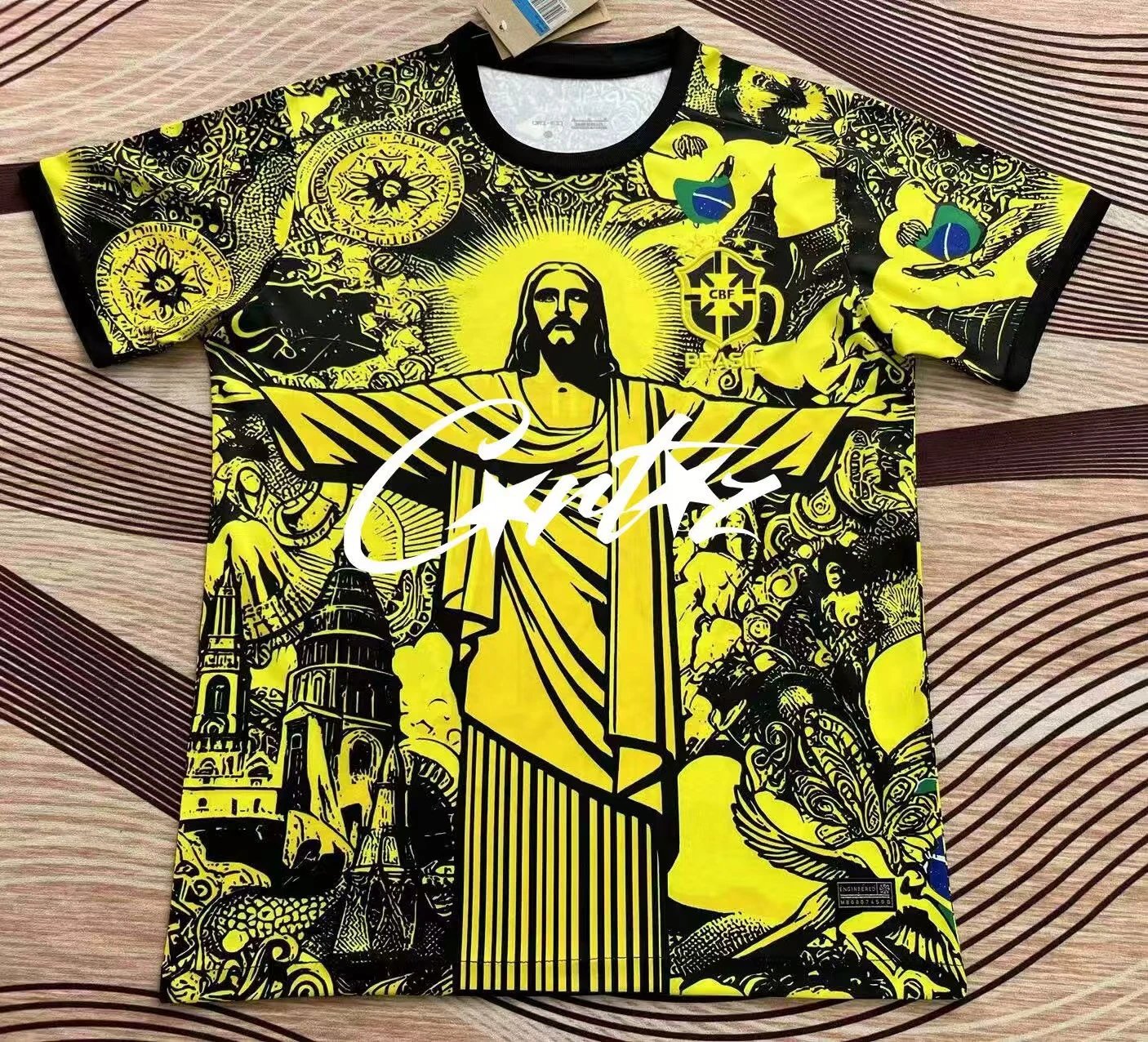Adidas Football Jerseys Short-Sleeve Jersey — Brazilian goddess gold