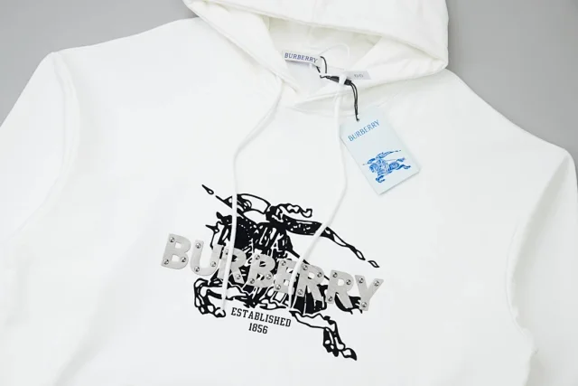 Burberry Hooded sweatshirts with logo patch or embroidered equestrian motif product detail image 99