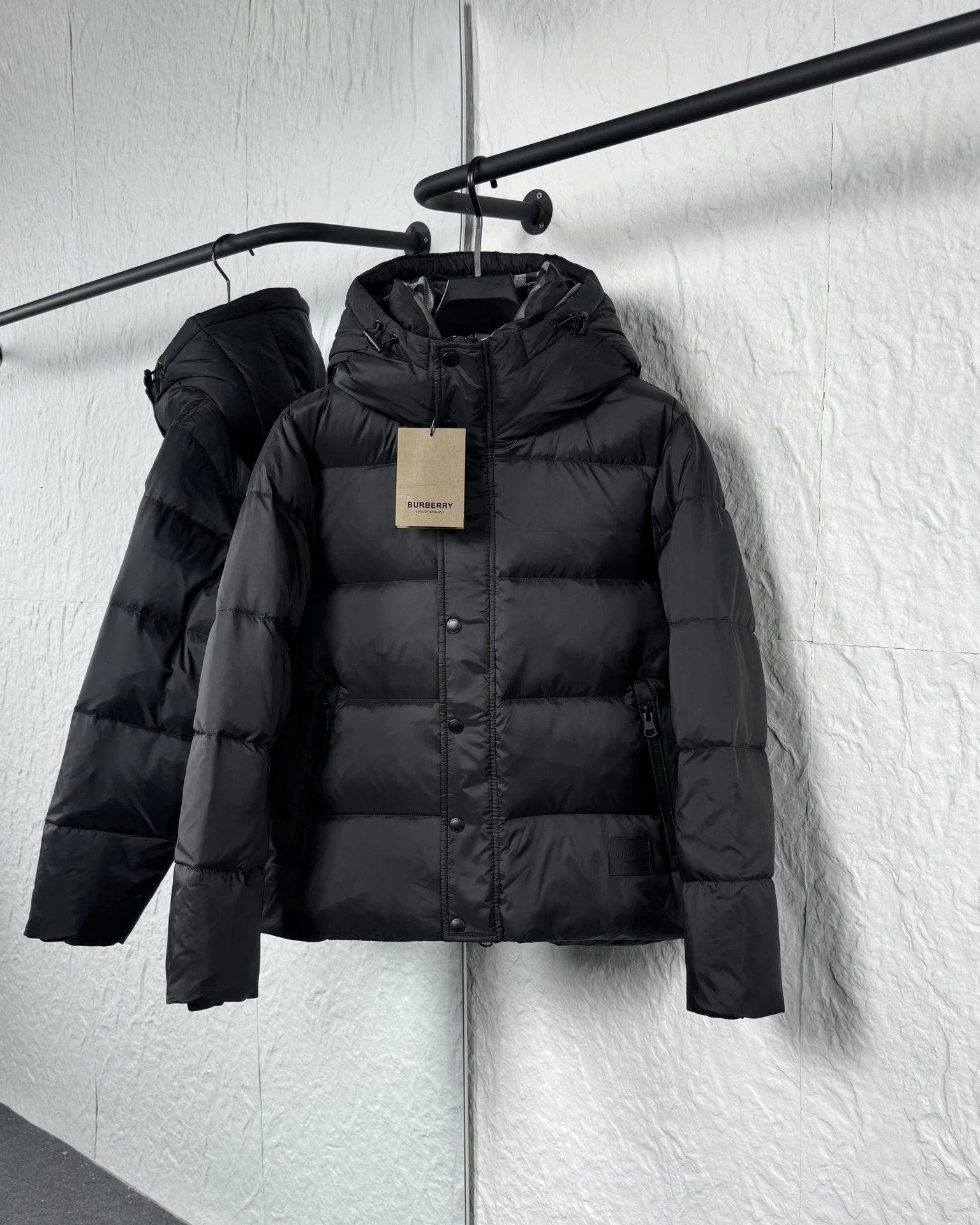 Burberry Down Jackets Hooded Puffer Jacket with Check Lining — 9