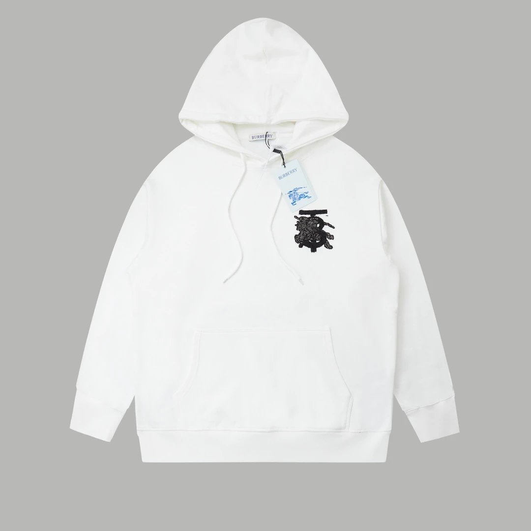 Burberry Hooded sweatshirts with logo patch or embroidered equestrian motif image 12