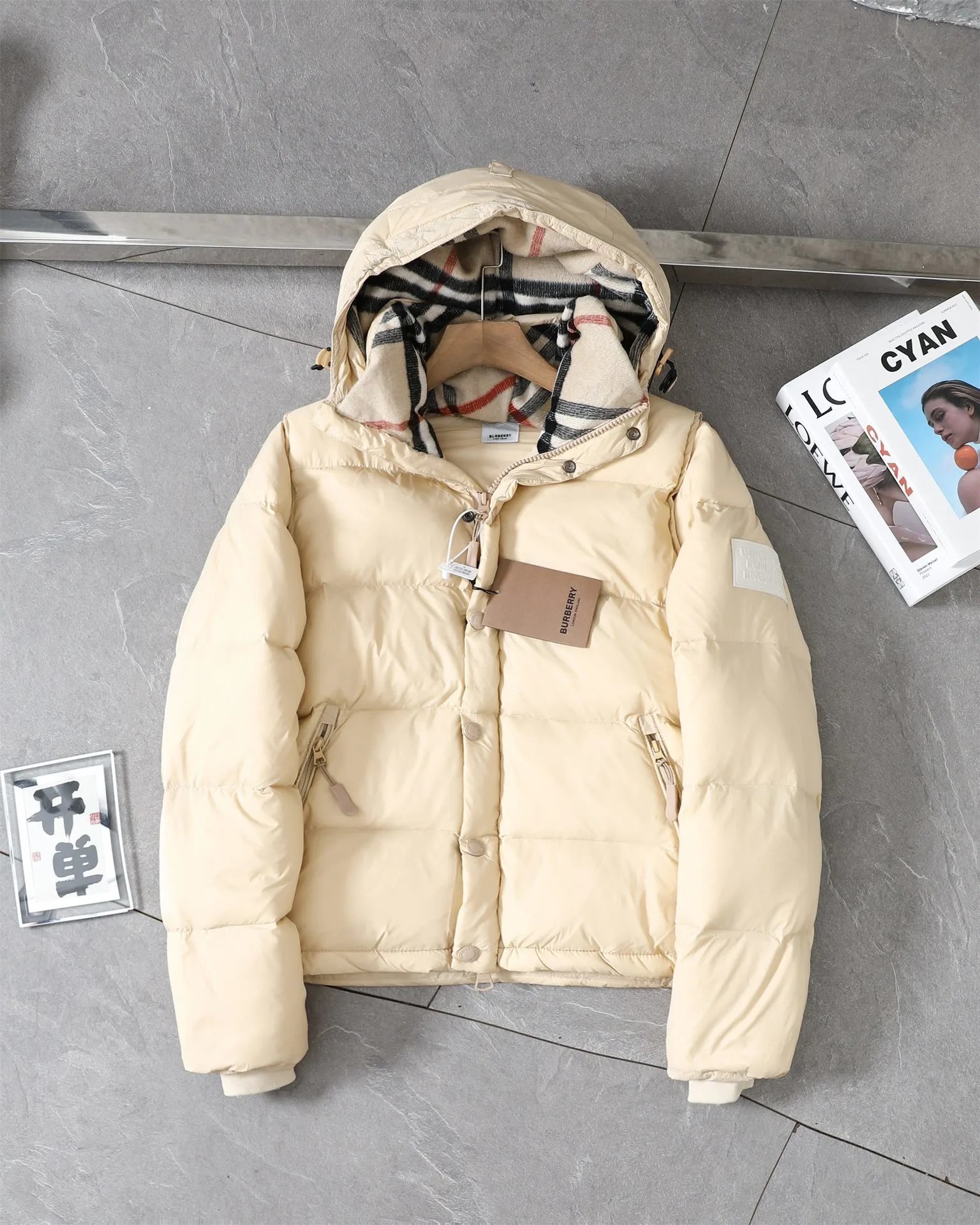 Burberry Down Jackets Hooded Puffer Jacket with Check Lining — 3