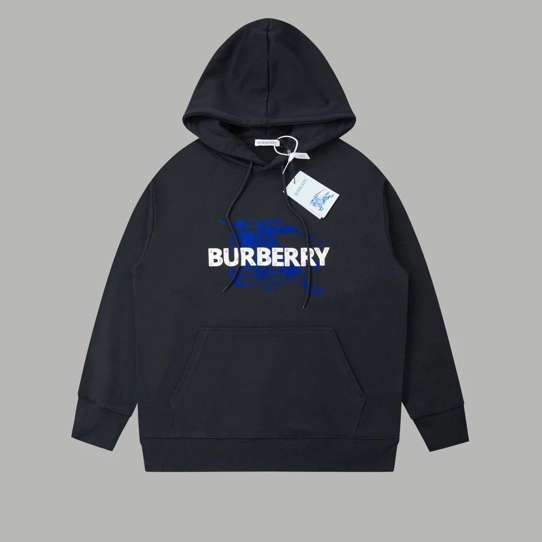 Burberry Hooded sweatshirts with logo patch or embroidered equestrian motif — 18-2