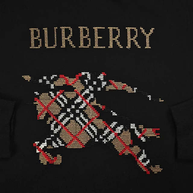 Burberry Hooded sweatshirts with logo patch or embroidered equestrian motif product detail image 56