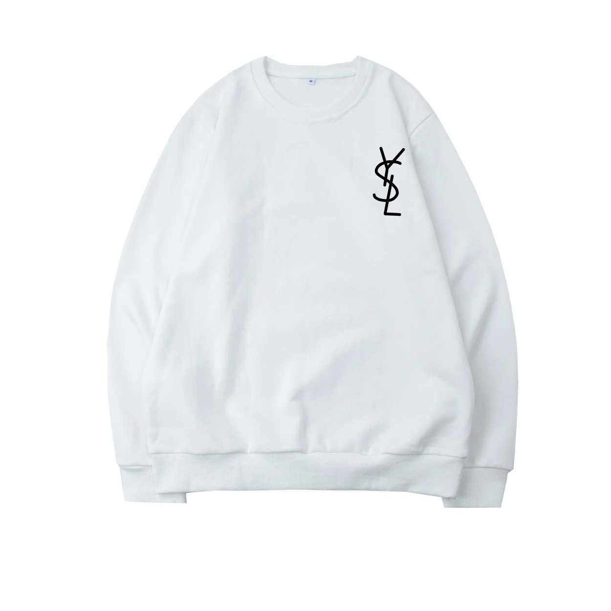 Saint Laurent Black Fuzzy Logo Sweater