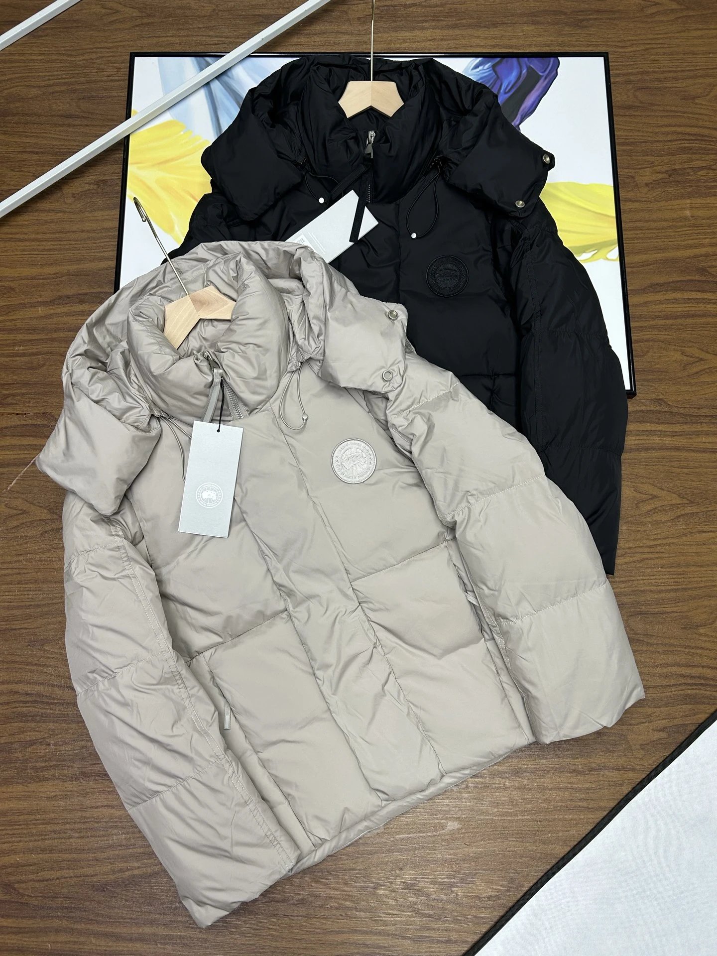 Canada Goose Lightweight Navy Blue Hooded Puffer Jacket
