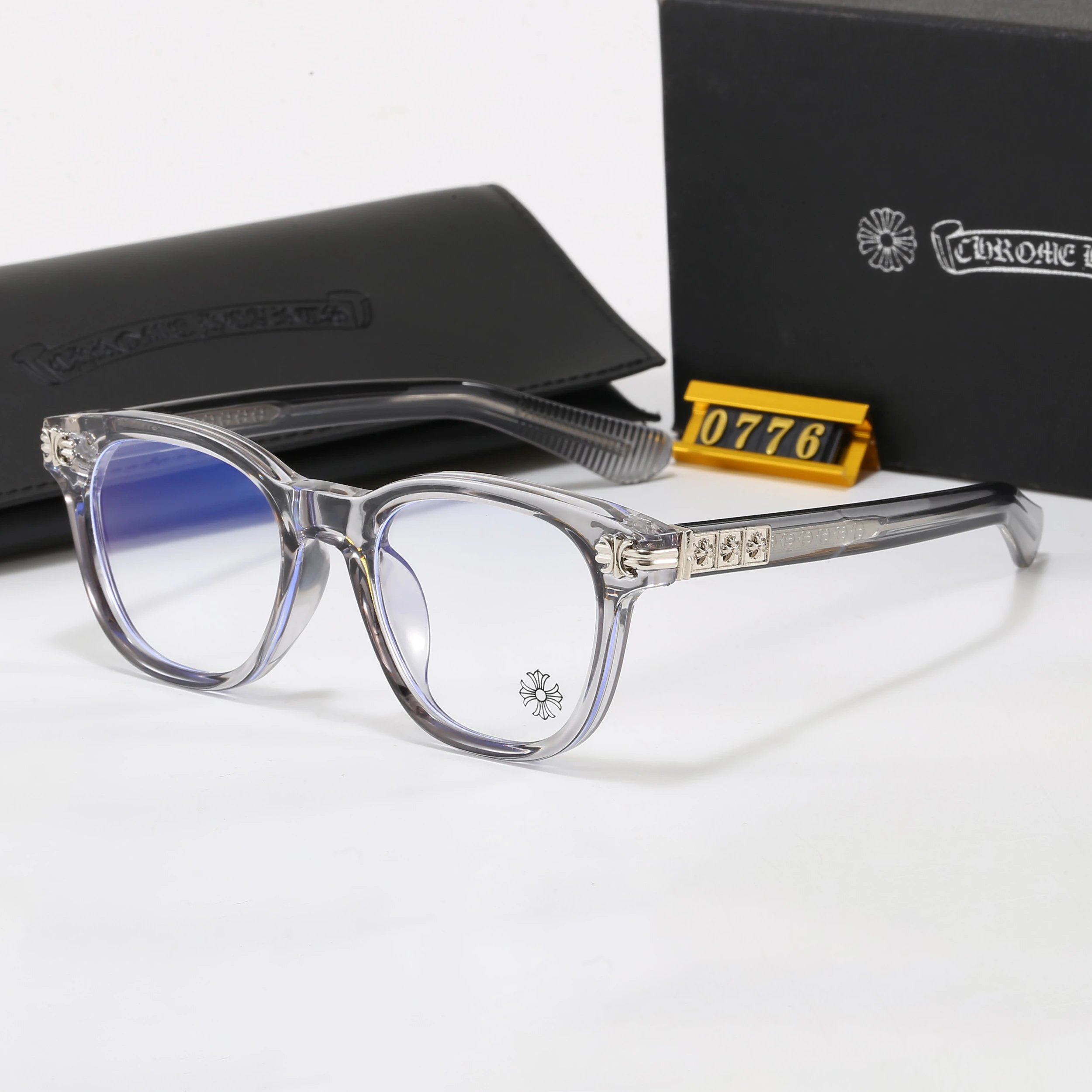 Chrome Hearts 2273 Black Rectangular Eyeglasses