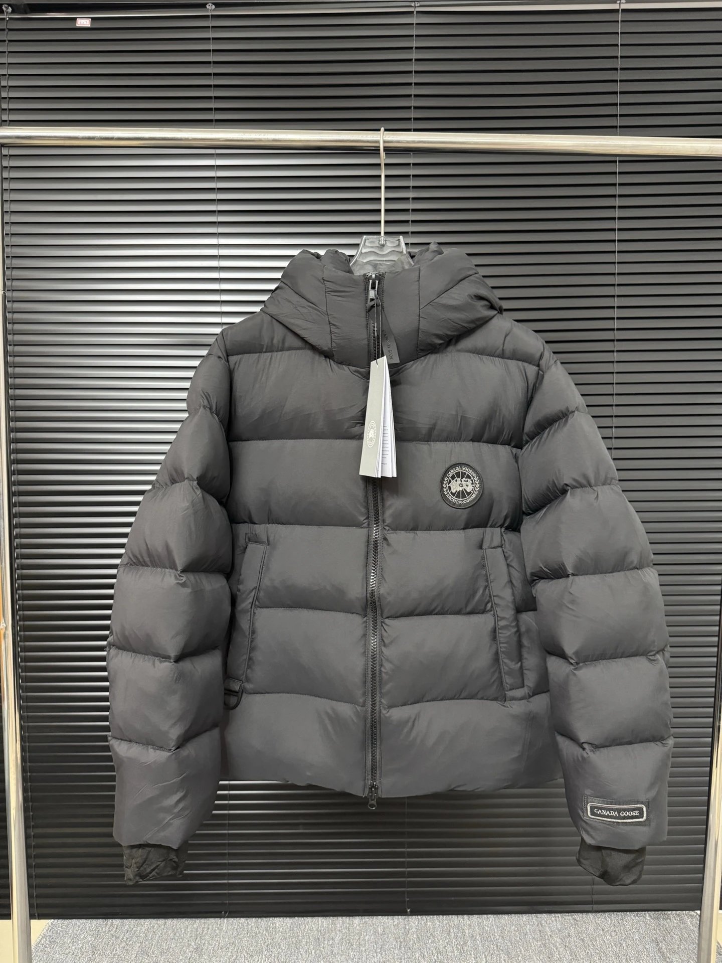 Canada Goose Lightweight Navy Blue Hooded Puffer Jacket