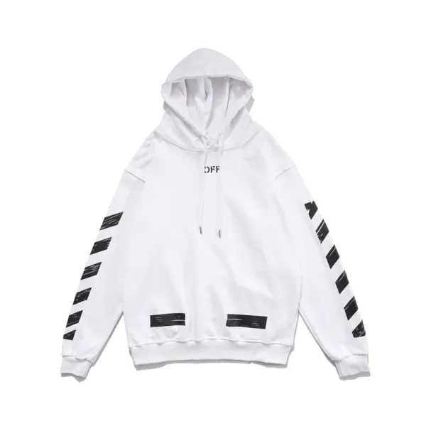 Off-White Diagonal Arrow Print Hoodie Black - 16