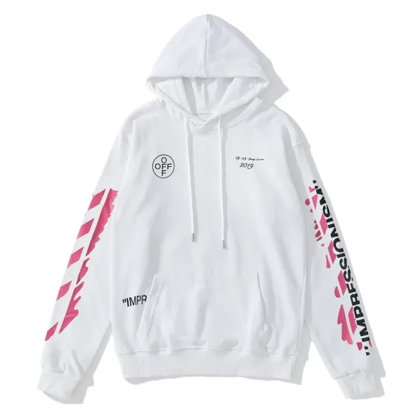Off-White Diagonal Arrow Print Hoodie Black - 13
