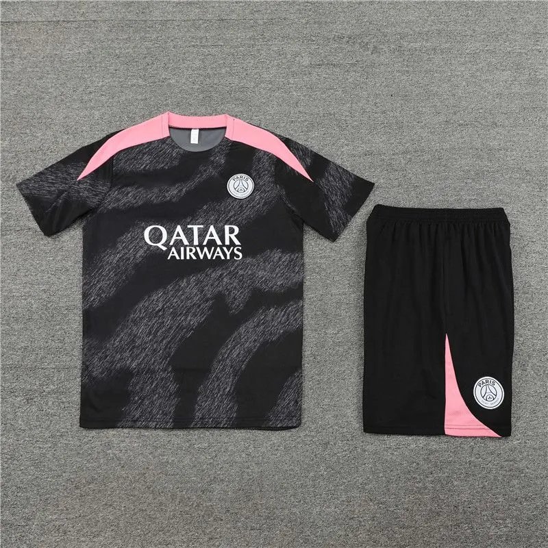 Real Madrid Training Kit Black with Yellow Accents Activewear Set - 13