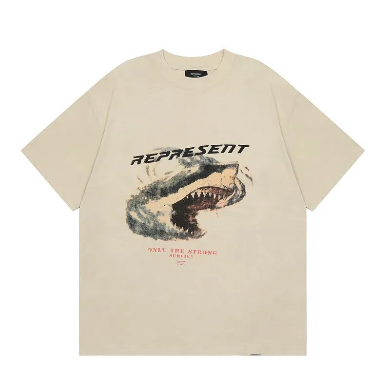 Represent Shark Graphic Washed Black T-Shirt - 10