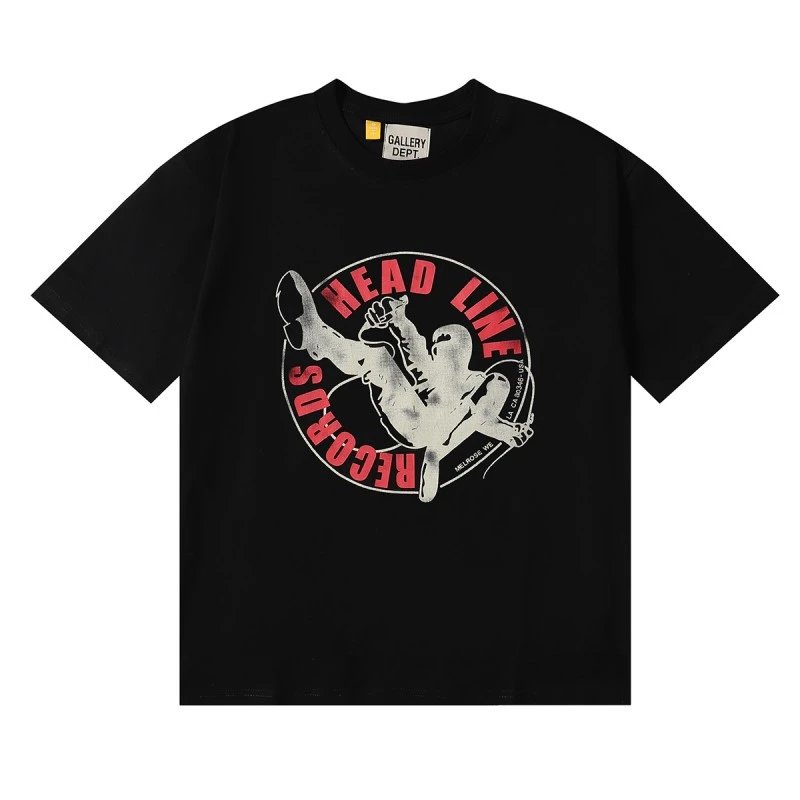 Gallery Dept Gallery Dept Headline Records Black T-Shirt Black