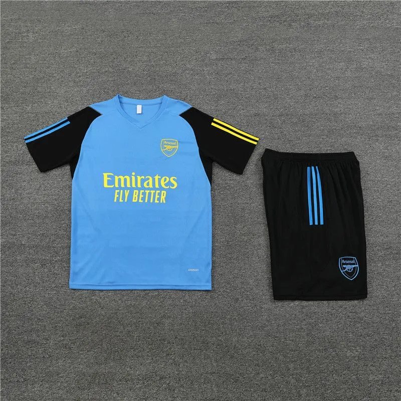 Real Madrid Training Kit Black with Yellow Accents Activewear Set - 12