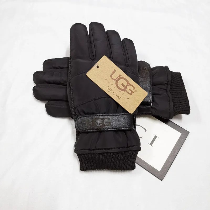 UGG Puffer Gloves Black Gloves - 1