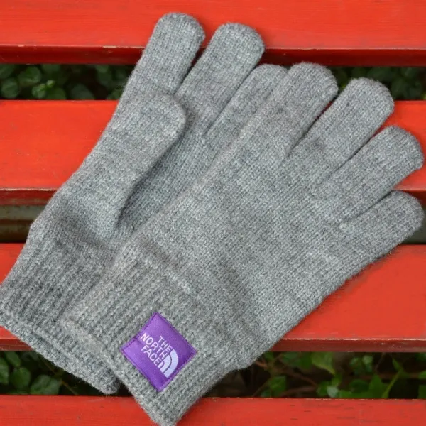 The North Face Knit Gloves Gray - 1