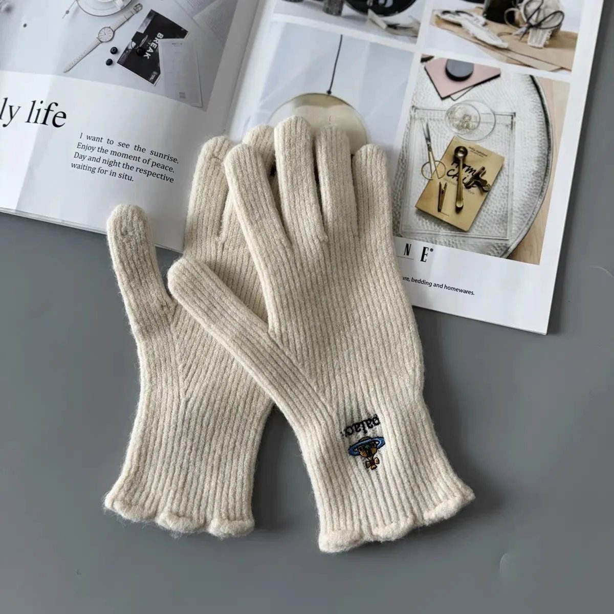 UGG Classic Shearling Cuff Gloves Pink Gloves - 7