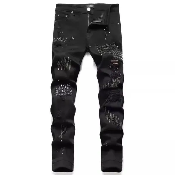 Gallery Dept. Distressed Patchwork Flare Jeans Multicolor Denim - 22