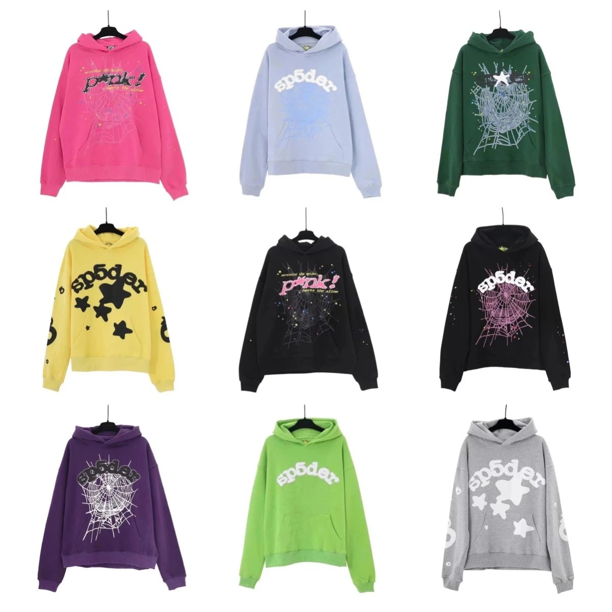 Spider Web Print Hoodies [31 s