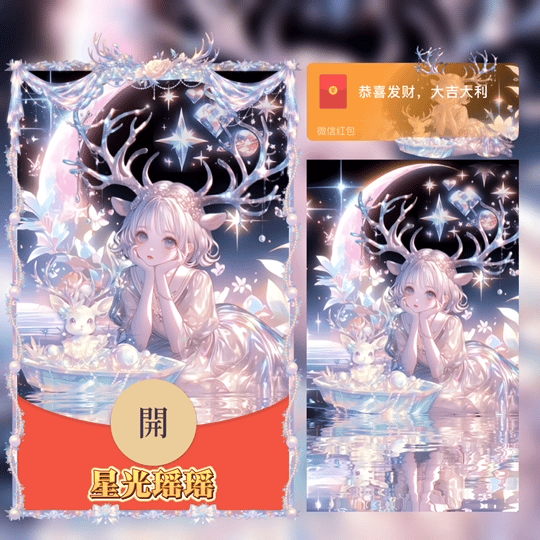 【卡密兑换】微信红包封面『星光瑶瑶/新版动态』官方卡密丨端内兑换丨24小时自助提卡！