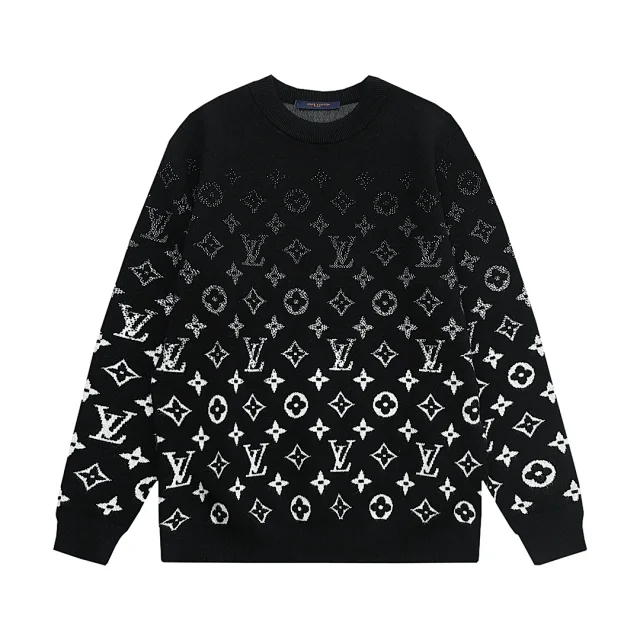 Louis Vuitton Knitwear Crewneck logo knit sweater product detail image 3