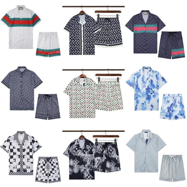 Gucci Matching Sets Short-sleeve button-up shirt and drawstring shorts set product detail image 2