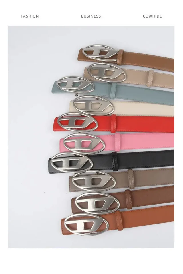 Unbranded Belts Cowhide Belt with Oval Metal Buckle product detail image 2