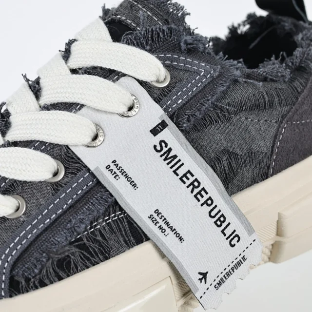SMILEREPUBLIC Sneakers Low-top frayed canvas platform product detail image 6