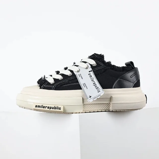 SMILEREPUBLIC Sneakers Low-top frayed canvas platform product detail image 30