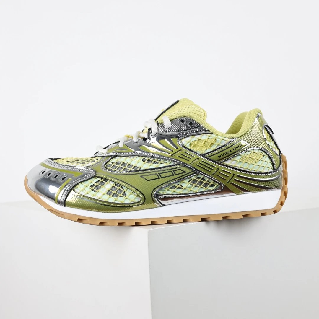 Bottega Veneta Sneakers Orbit low-top mesh — Bottega Veneta Running Shoes Dark Green