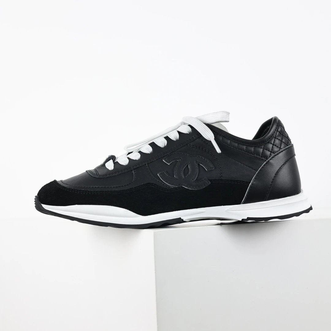 Chanel Sneakers Quilted low-top — Chanel new panda shoes black and white