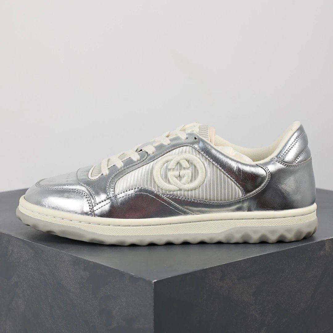Gucci Sneakers MAC80 low-top with Interlocking G side logo — Gucci MAC80 Silver