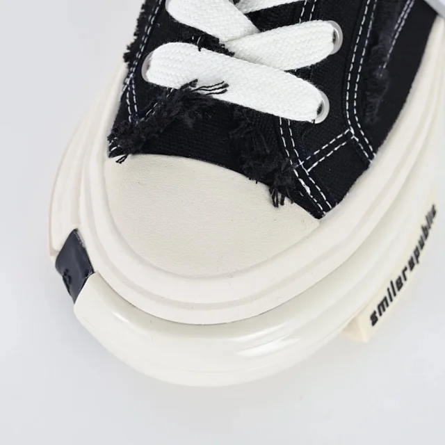 SMILEREPUBLIC Sneakers Low-top frayed canvas platform product detail image 33