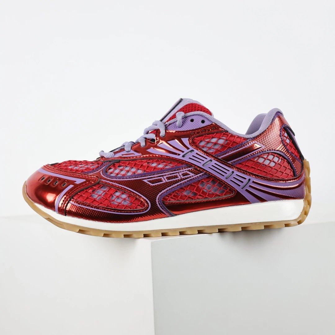 Bottega Veneta Sneakers Orbit low-top mesh — Bottega Butterfly Running Shoes Rose Red