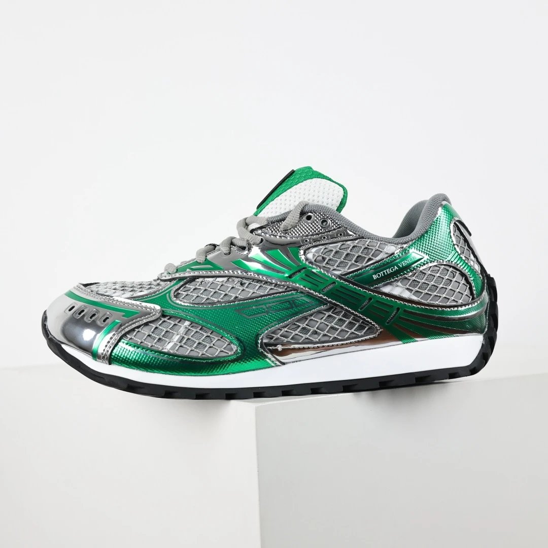Bottega Veneta Sneakers Orbit low-top mesh — Bottega Butterfly Running Shoes Baby Green