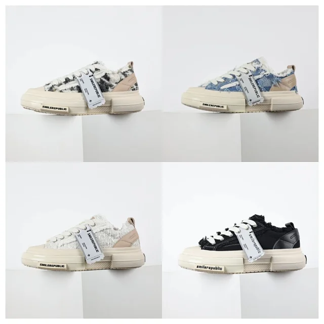 SMILEREPUBLIC Sneakers Low-top frayed canvas platform product detail image 1