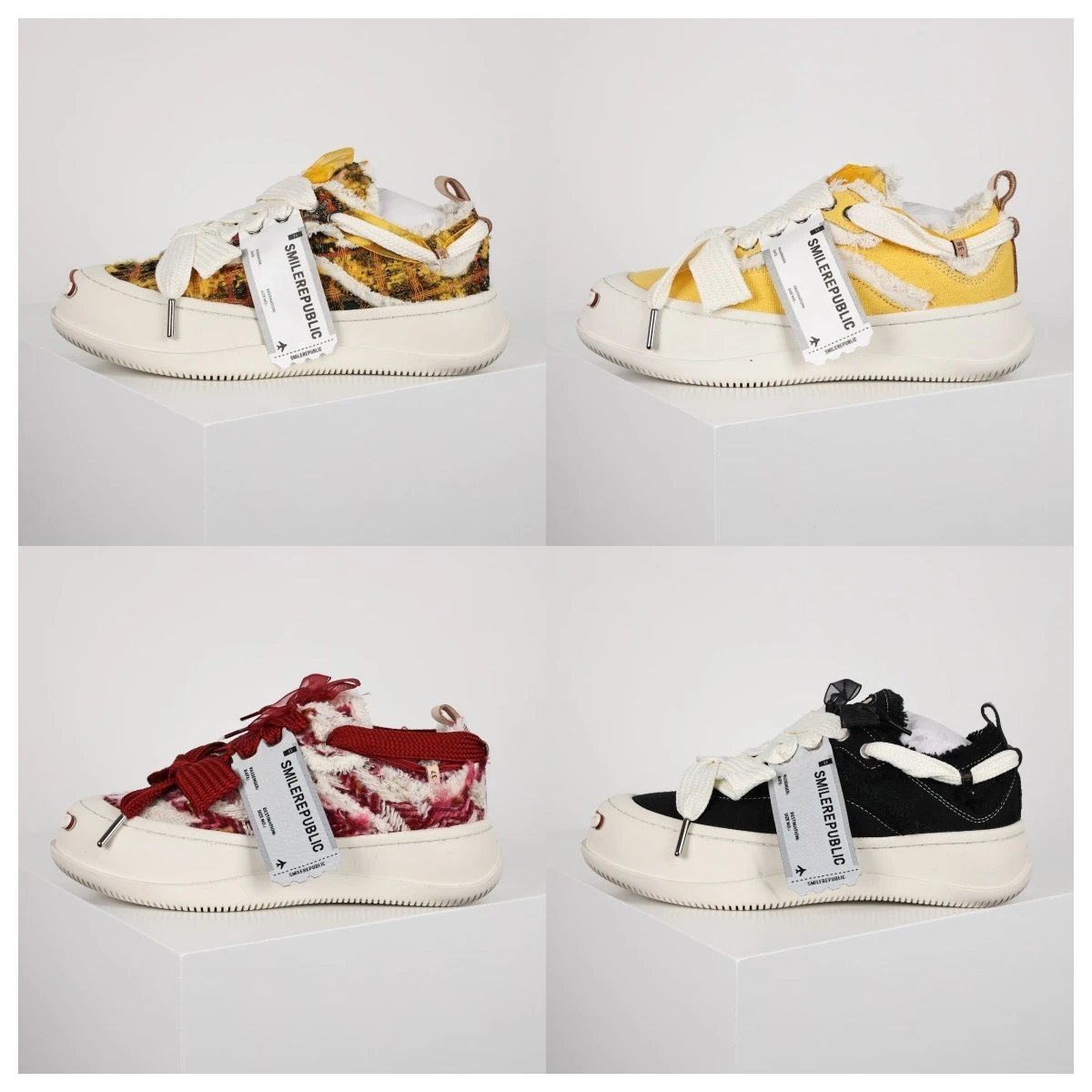 SMILEREPUBLIC Sneakers Frayed Canvas High-Top image 1