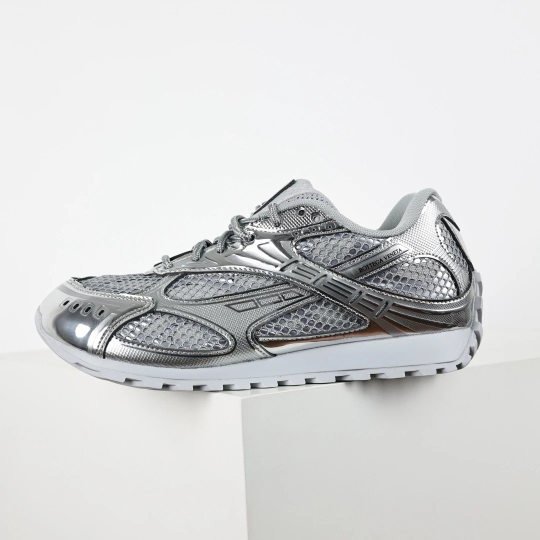 Bottega Veneta Sneakers Orbit low-top mesh — Bottega Veneta Running Shoes Silver