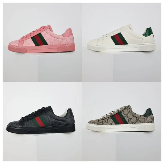 Gucci Sneakers Low-top GG canvas with Web stripe product detail image 1