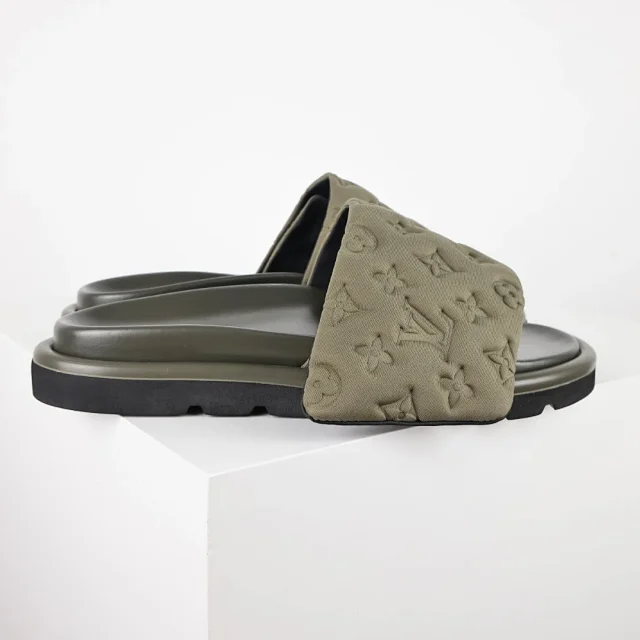 Louis Vuitton Slippers C8 Monogram Hook-and-Loop Strap Slides product detail image 34
