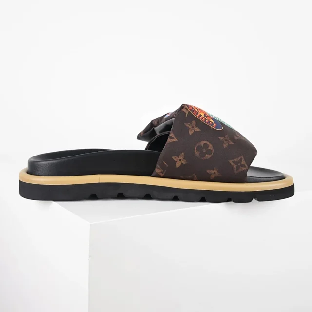 Louis Vuitton Slippers C8 Monogram Hook-and-Loop Strap Slides product detail image 24