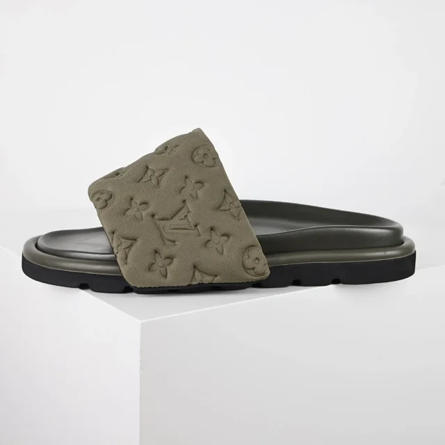 Louis Vuitton Slippers C8 Monogram Hook-and-Loop Strap Slides product detail image 29