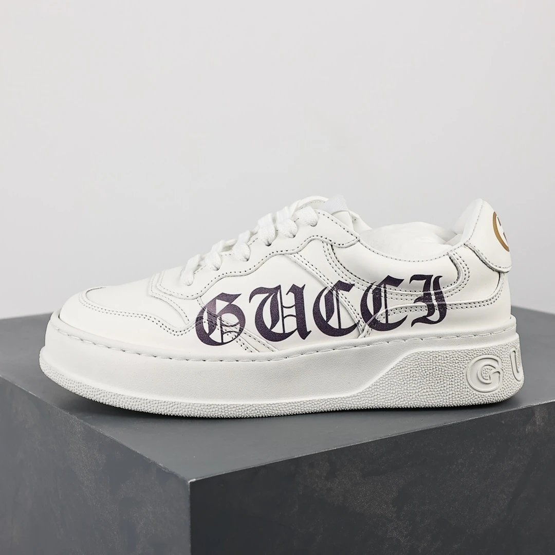 Gucci Sneakers Low-Top Chunky Platform — Gucci biscuit shoes white and black word