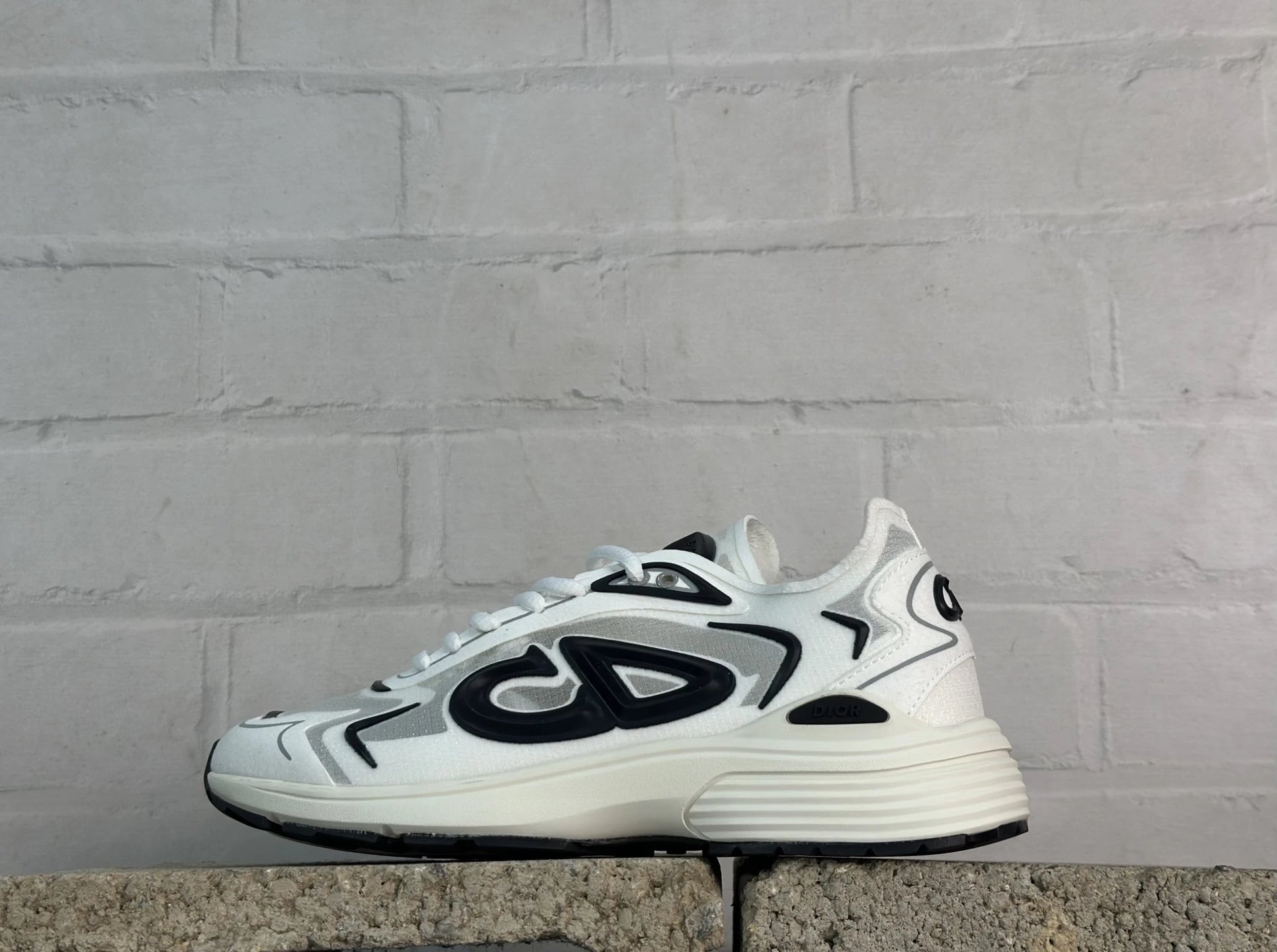 Dior B30 Mesh Technical Fabric White Black