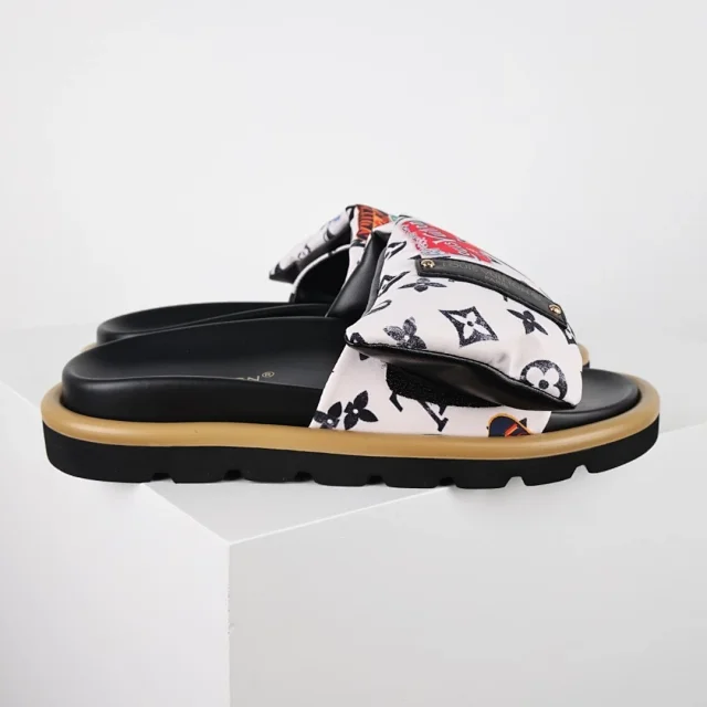 Louis Vuitton Slippers C8 Monogram Hook-and-Loop Strap Slides product detail image 16