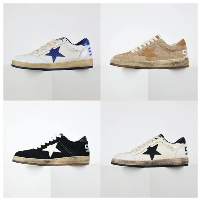 Golden Goose Sneakers Super-Star distressed star product detail image 1